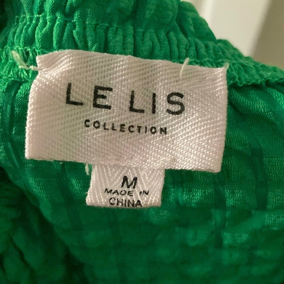 Green Off-Shoulder Ruffle Dress - Picture 4 of 4